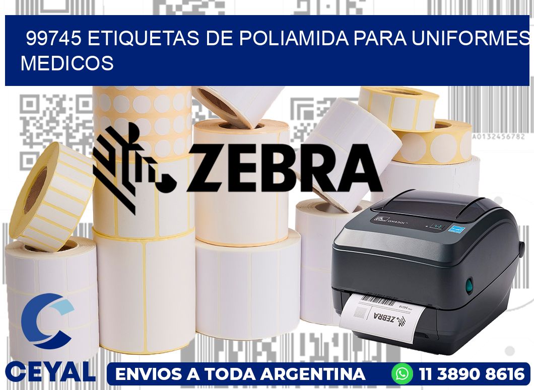99745 Etiquetas de poliamida para uniformes medicos