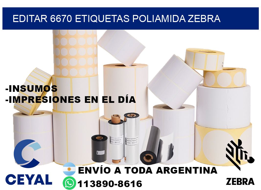 EDITAR 6670 ETIQUETAS POLIAMIDA ZEBRA