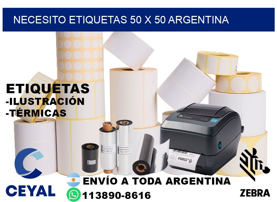 Necesito etiquetas 50 x 50 argentina