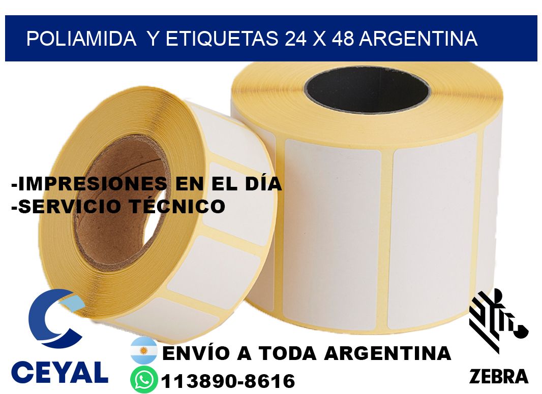 Poliamida y etiquetas 24 x 48 argentina