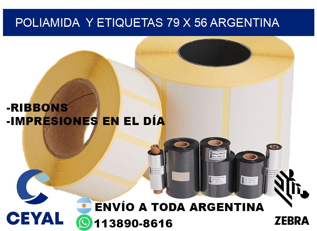 Poliamida y etiquetas 79 x 56 argentina