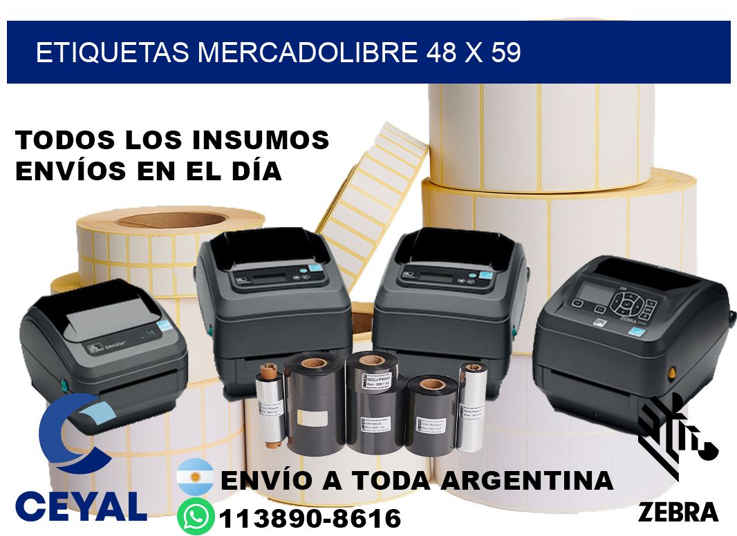 etiquetas mercadolibre 48 x 59