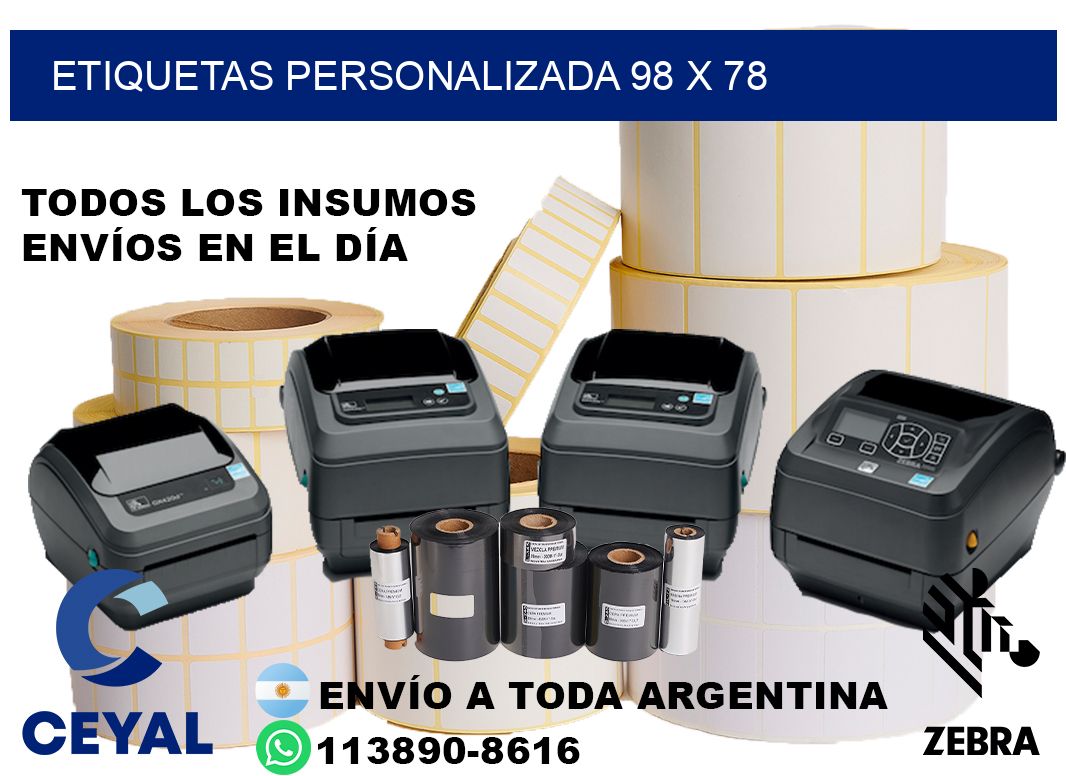 etiquetas personalizada 98 x 78