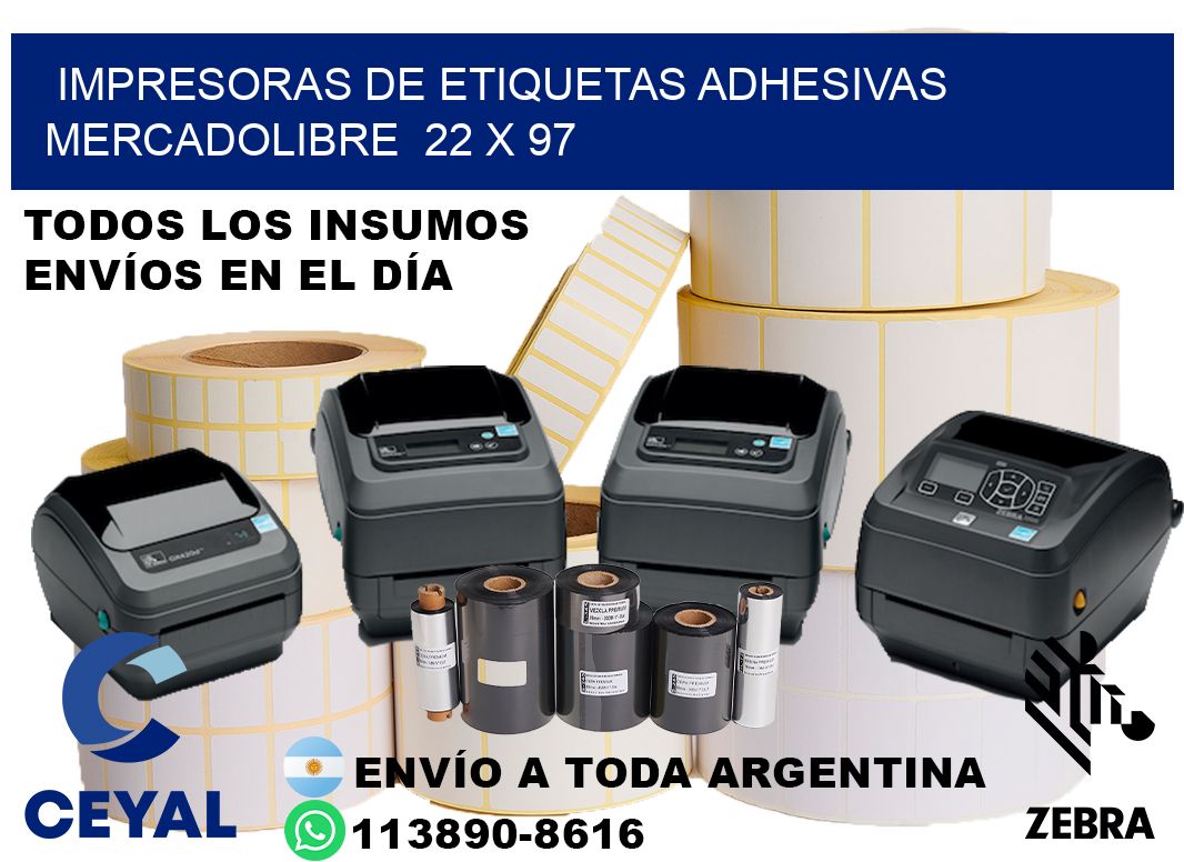 impresoras de etiquetas adhesivas mercadolibre 22 x 97