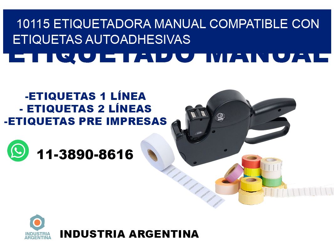 10115 etiquetadora manual compatible con etiquetas autoadhesivas