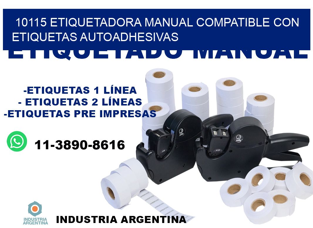 10115 etiquetadora manual compatible con etiquetas autoadhesivas