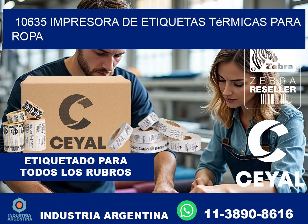 10635 impresora de etiquetas térmicas para ropa