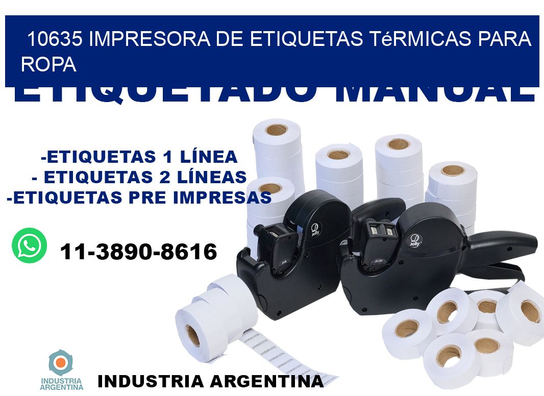 10635 impresora de etiquetas térmicas para ropa