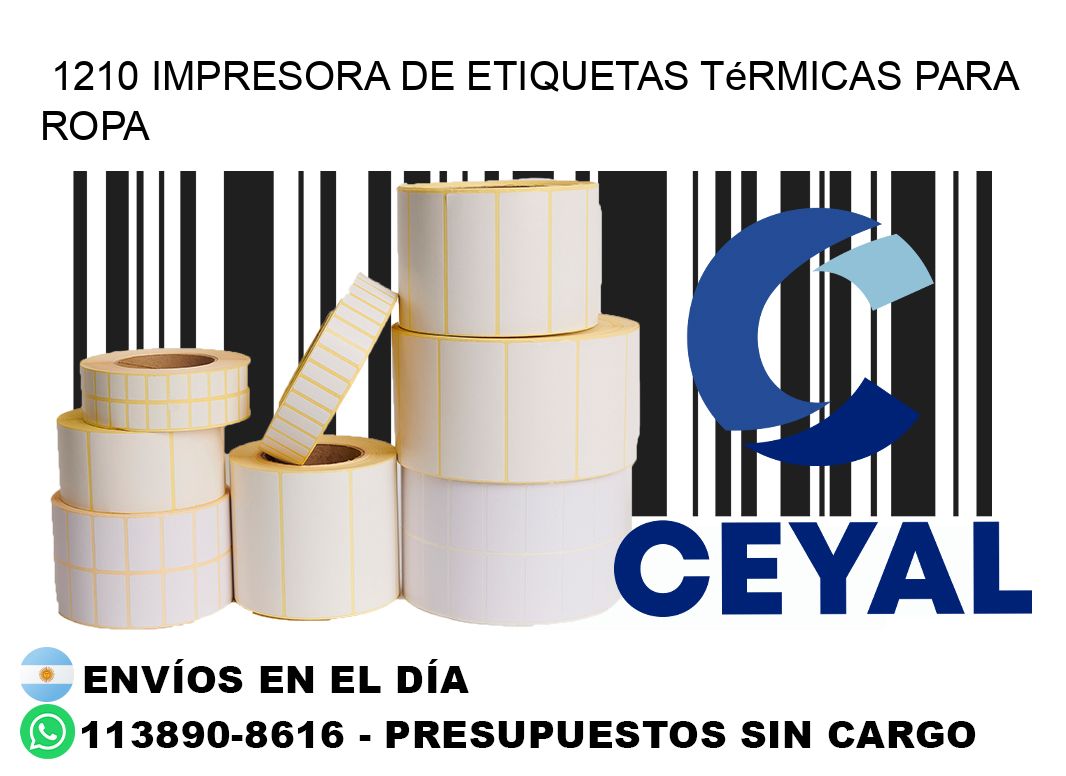 1210 impresora de etiquetas térmicas para ropa