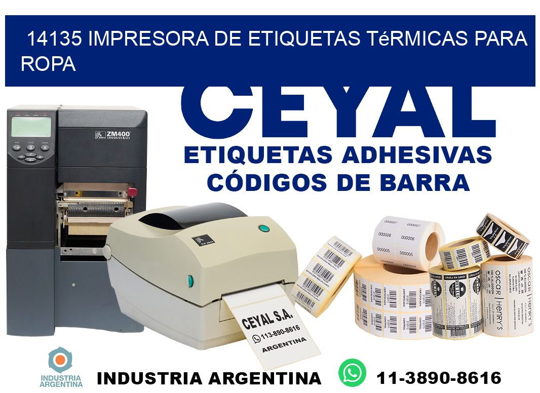 14135 impresora de etiquetas térmicas para ropa