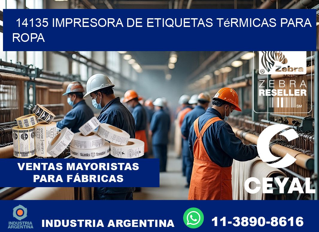 14135 impresora de etiquetas térmicas para ropa