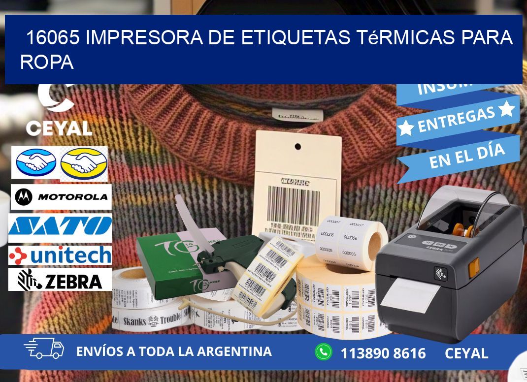 16065 impresora de etiquetas térmicas para ropa