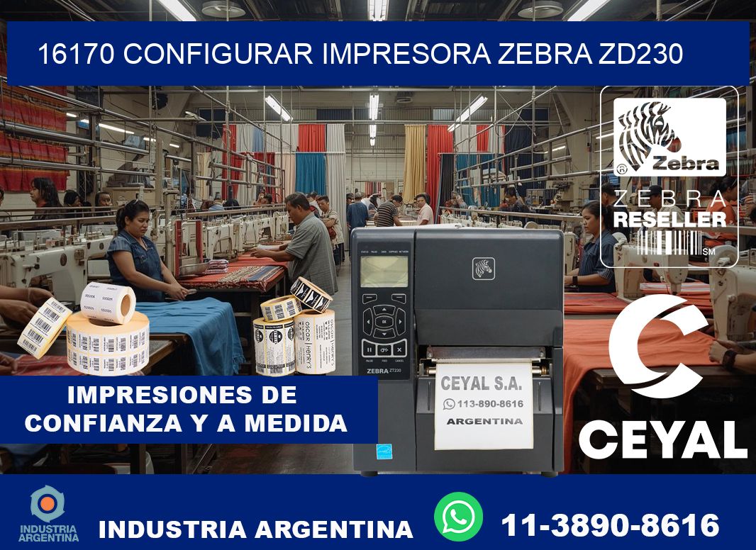 16170 configurar impresora zebra zd230