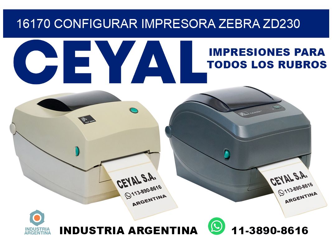 16170 configurar impresora zebra zd230