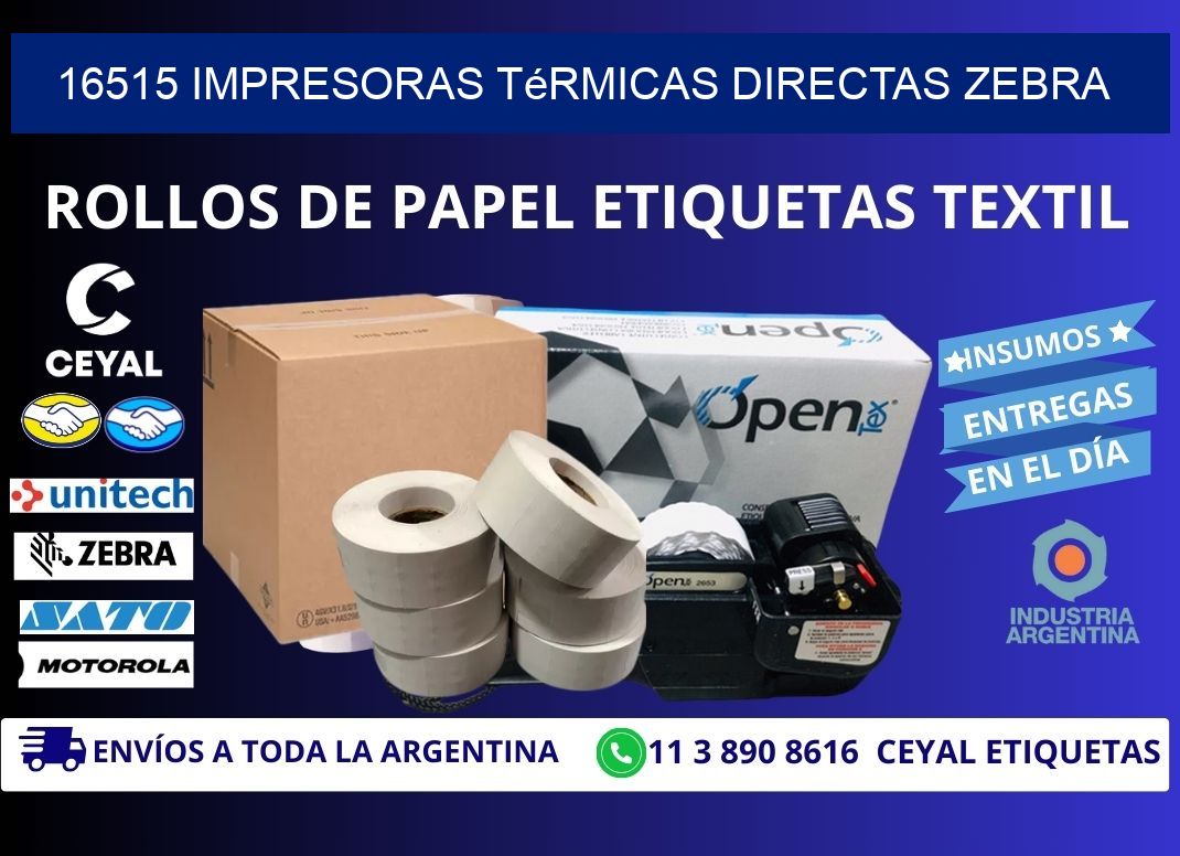 16515 impresoras térmicas directas zebra