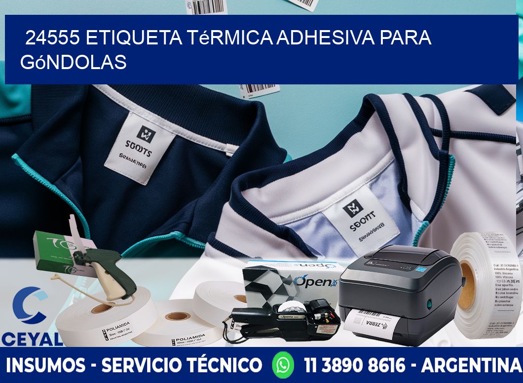 24555 Etiqueta térmica adhesiva para góndolas