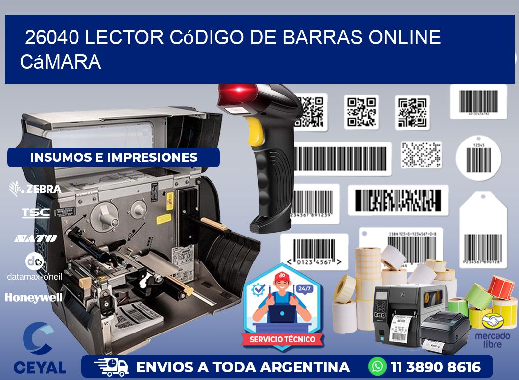 26040 Lector código de barras online cámara