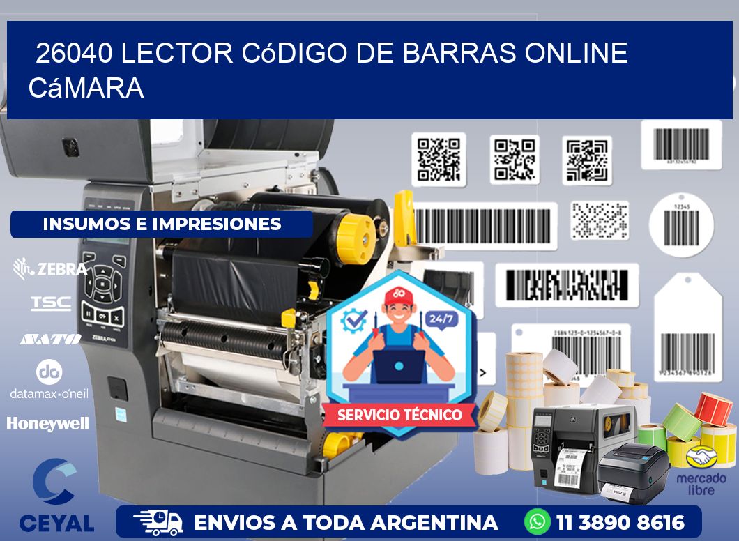 26040 Lector código de barras online cámara