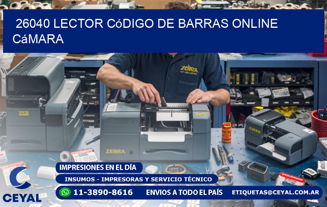 26040 Lector código de barras online cámara