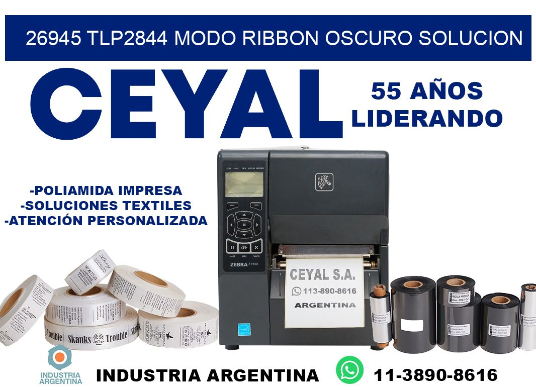 26945 tlp2844 modo ribbon oscuro solucion