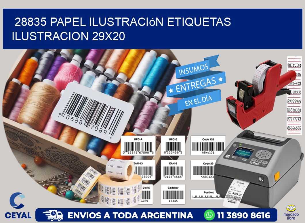 28835 papel ilustración Etiquetas Ilustracion 29x20