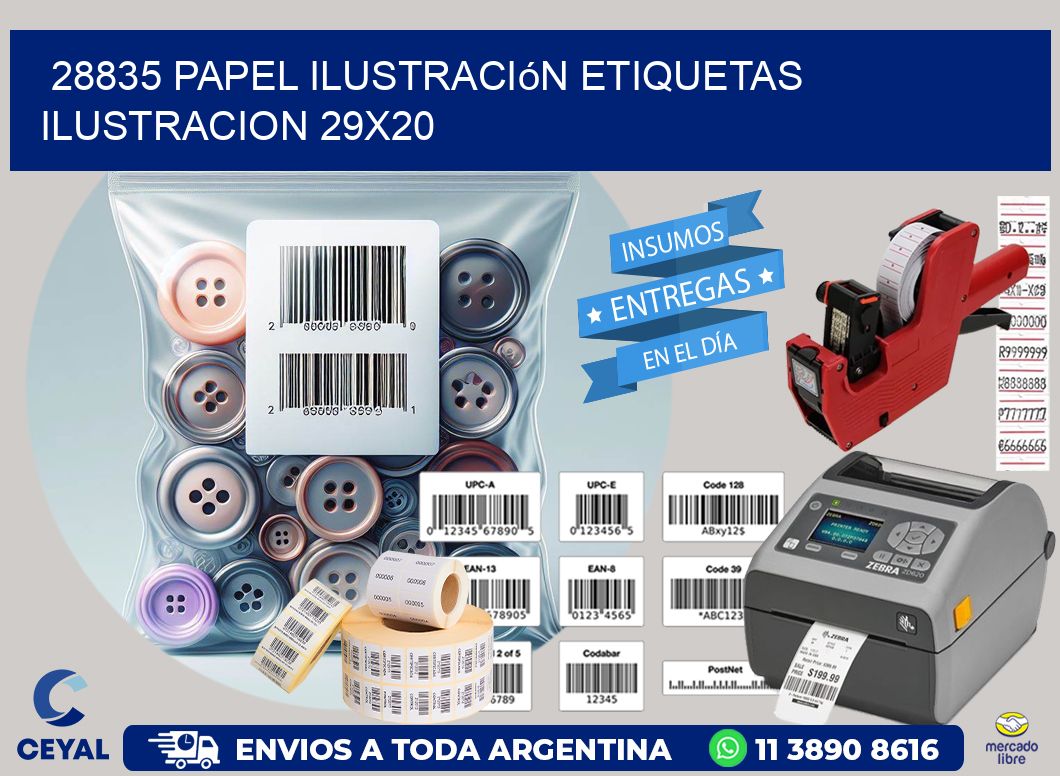 28835 papel ilustración Etiquetas Ilustracion 29x20