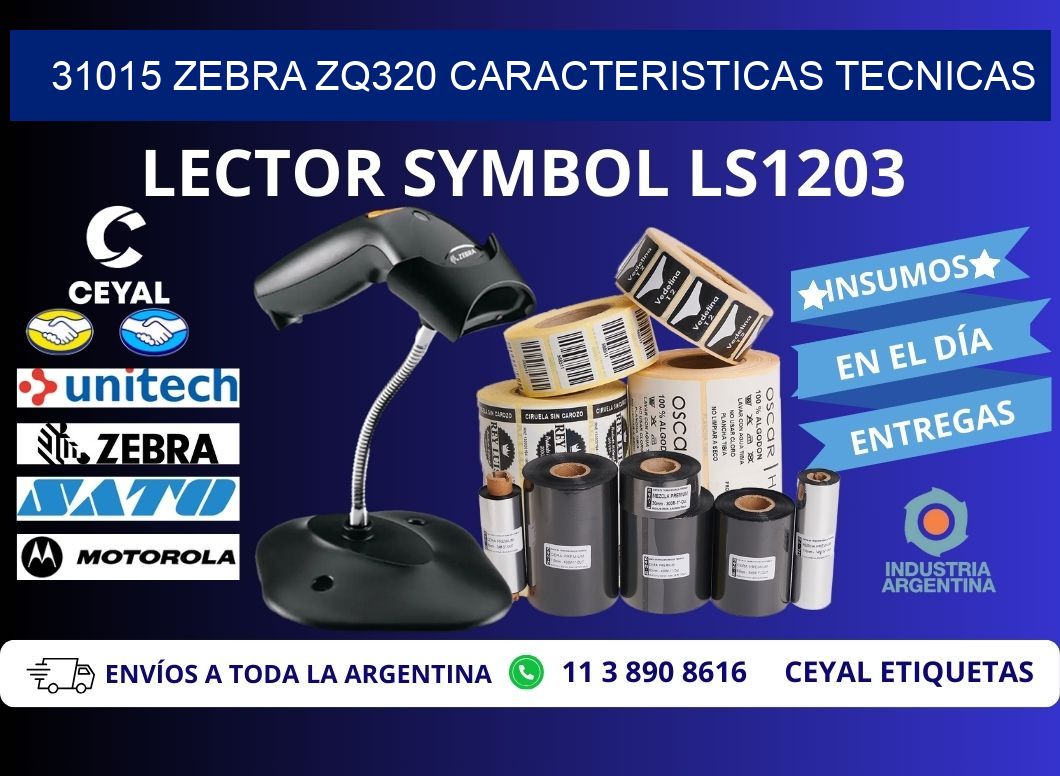 31015 zebra zq320 caracteristicas tecnicas