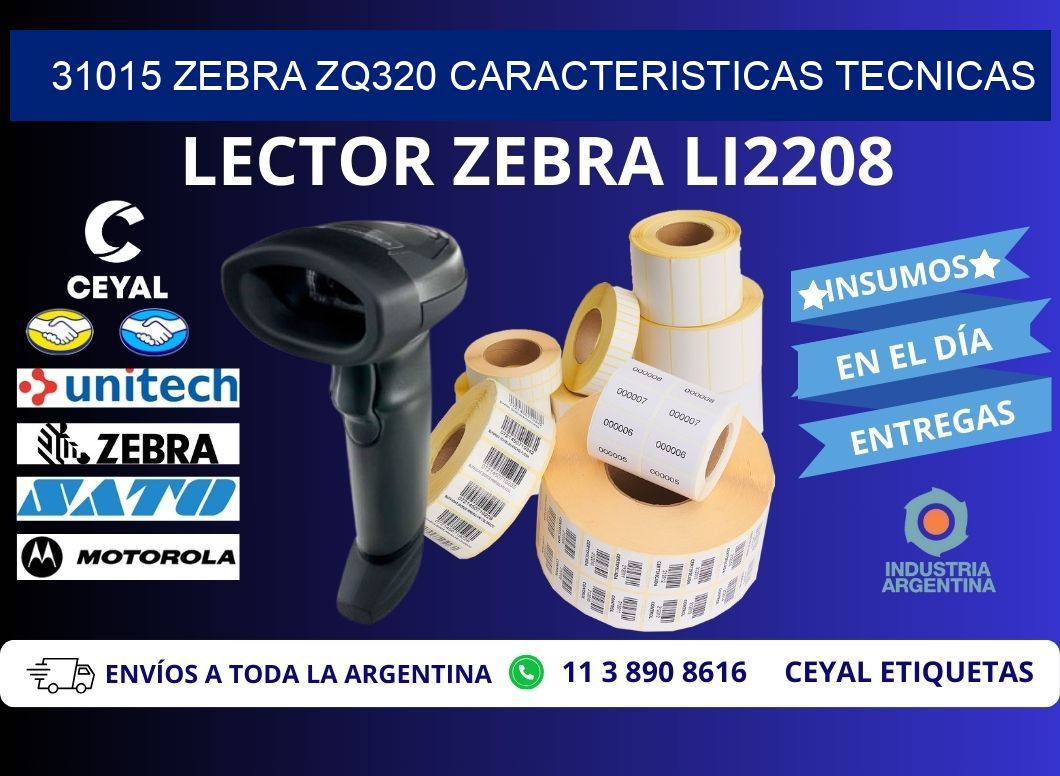 31015 zebra zq320 caracteristicas tecnicas