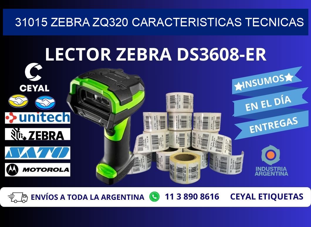 31015 zebra zq320 caracteristicas tecnicas