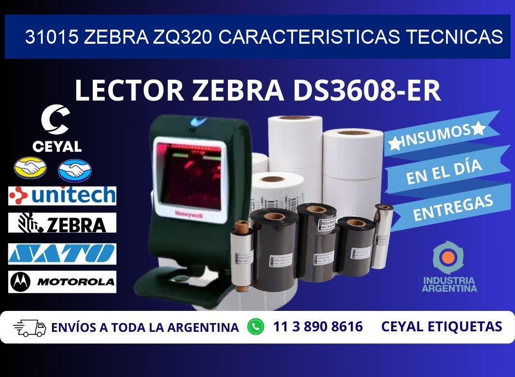 31015 zebra zq320 caracteristicas tecnicas