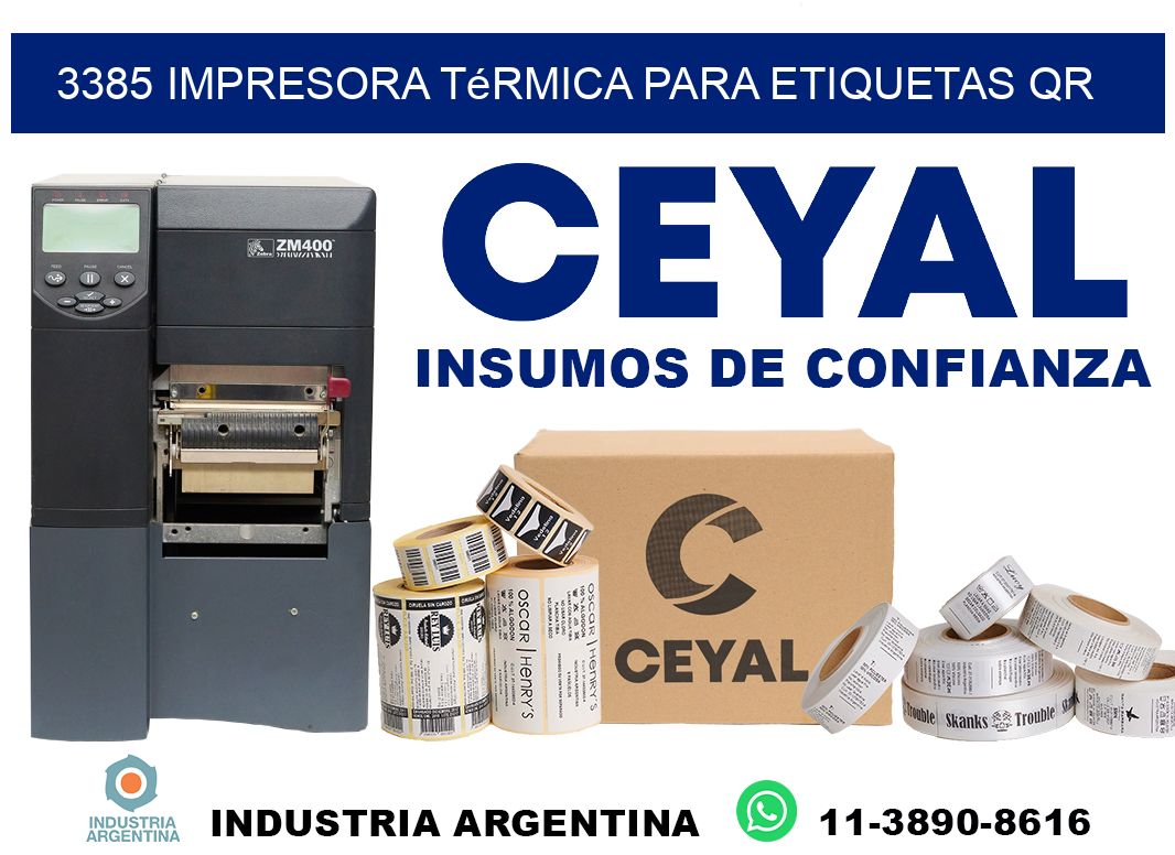 3385 impresora térmica para etiquetas QR