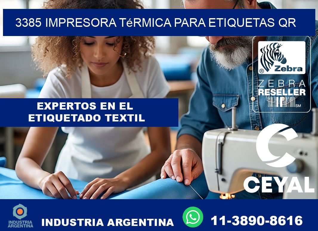 3385 impresora térmica para etiquetas QR