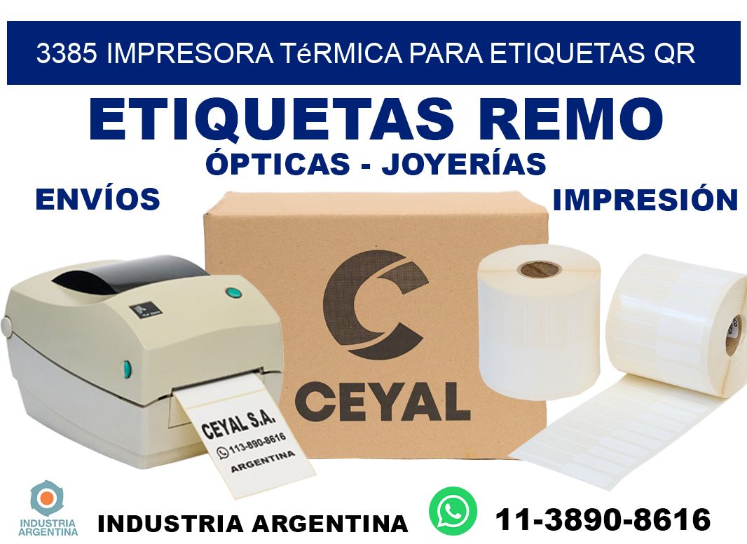 3385 impresora térmica para etiquetas QR