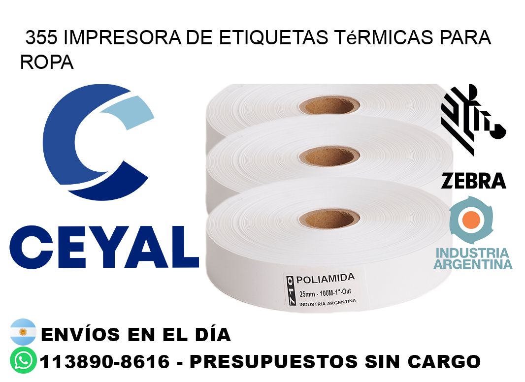 355 impresora de etiquetas térmicas para ropa