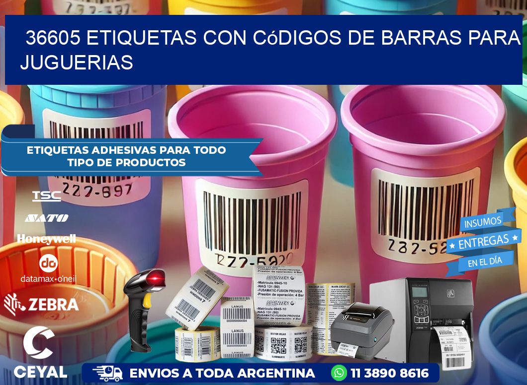 36605 etiquetas con códigos de barras para juguerias