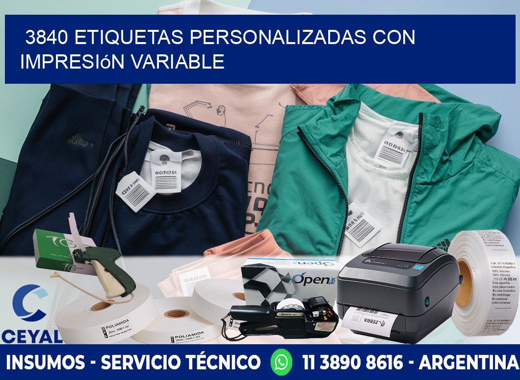 3840 etiquetas personalizadas con impresión variable