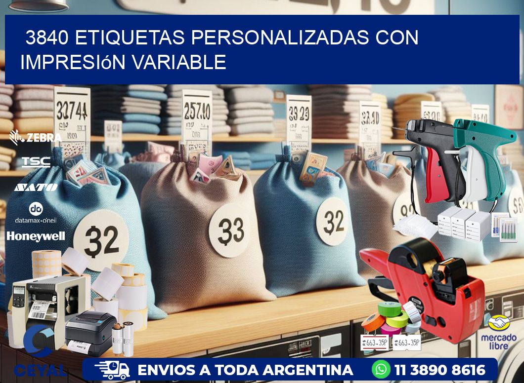 3840 etiquetas personalizadas con impresión variable