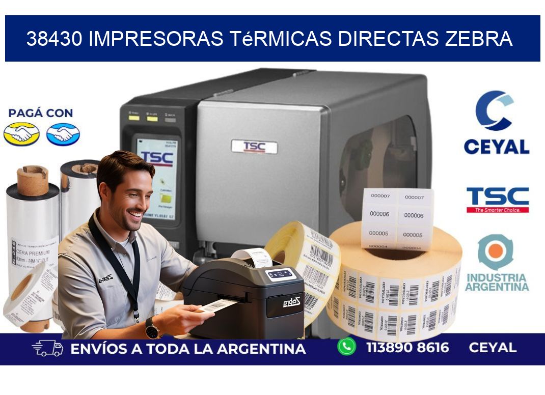38430 impresoras térmicas directas zebra