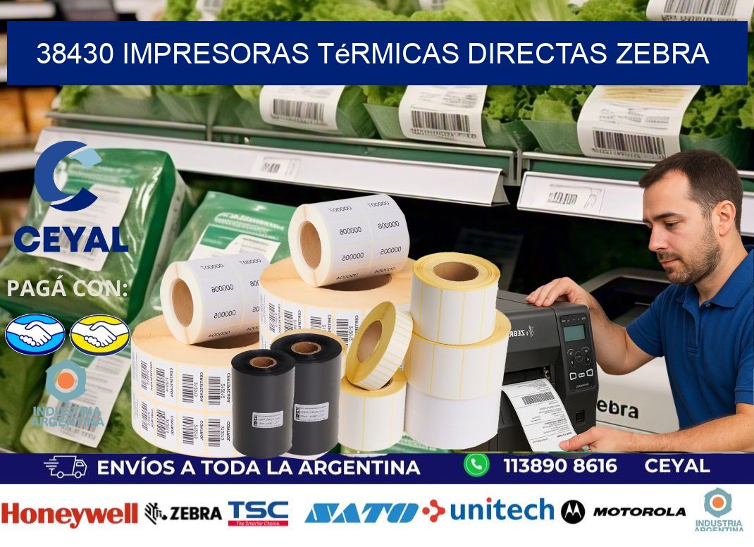 38430 impresoras térmicas directas zebra