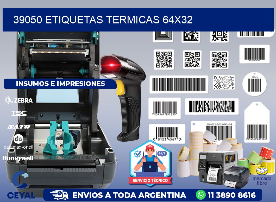 39050 etiquetas termicas 64x32