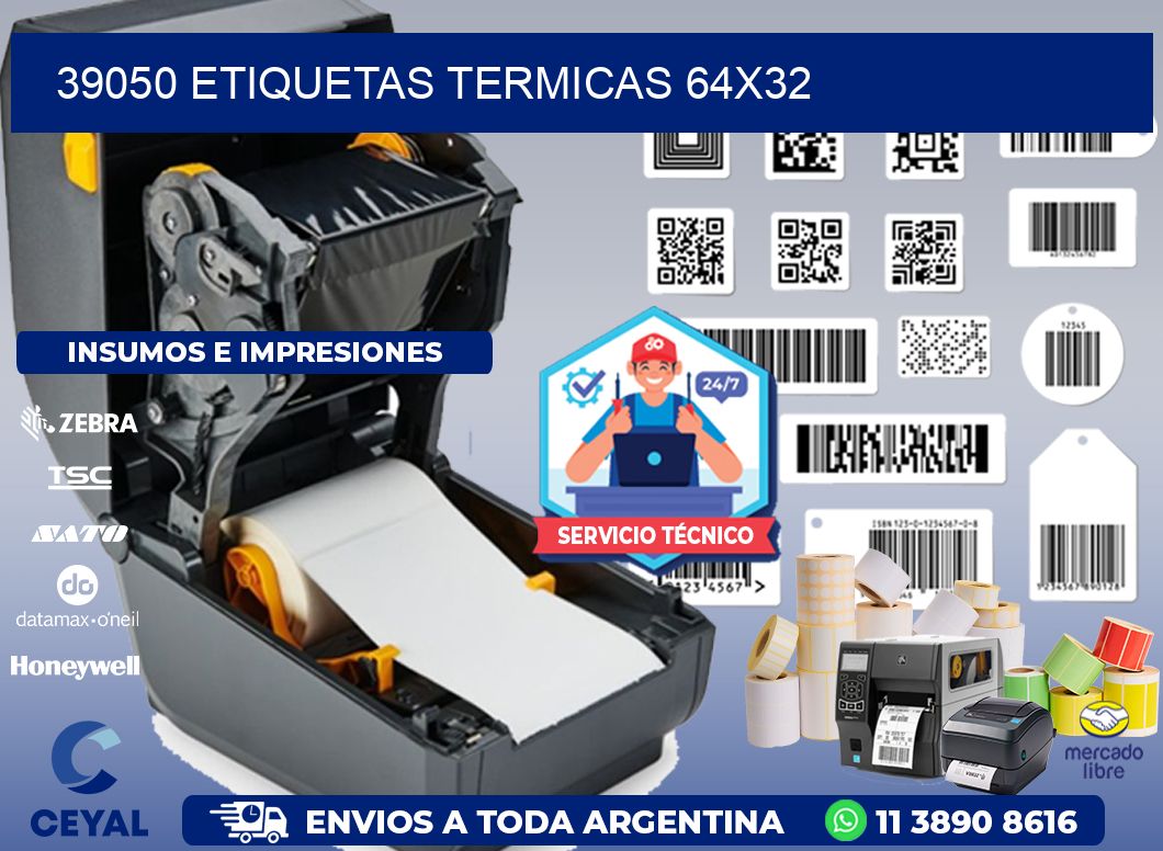 39050 etiquetas termicas 64x32