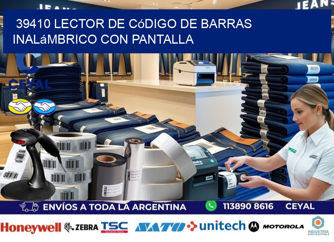 39410 Lector de código de barras inalámbrico con Pantalla
