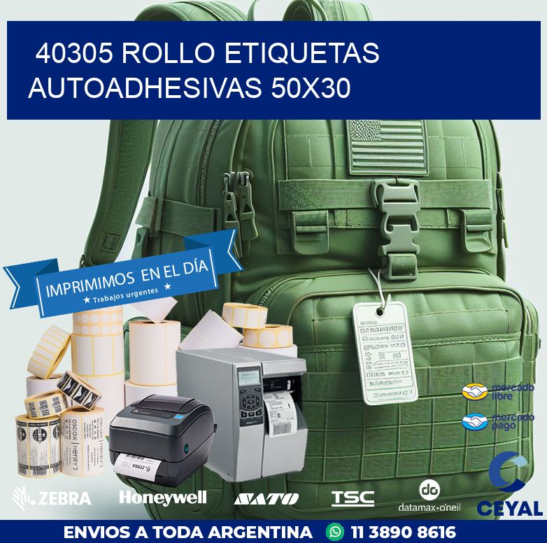 40305 Rollo Etiquetas autoadhesivas 50x30