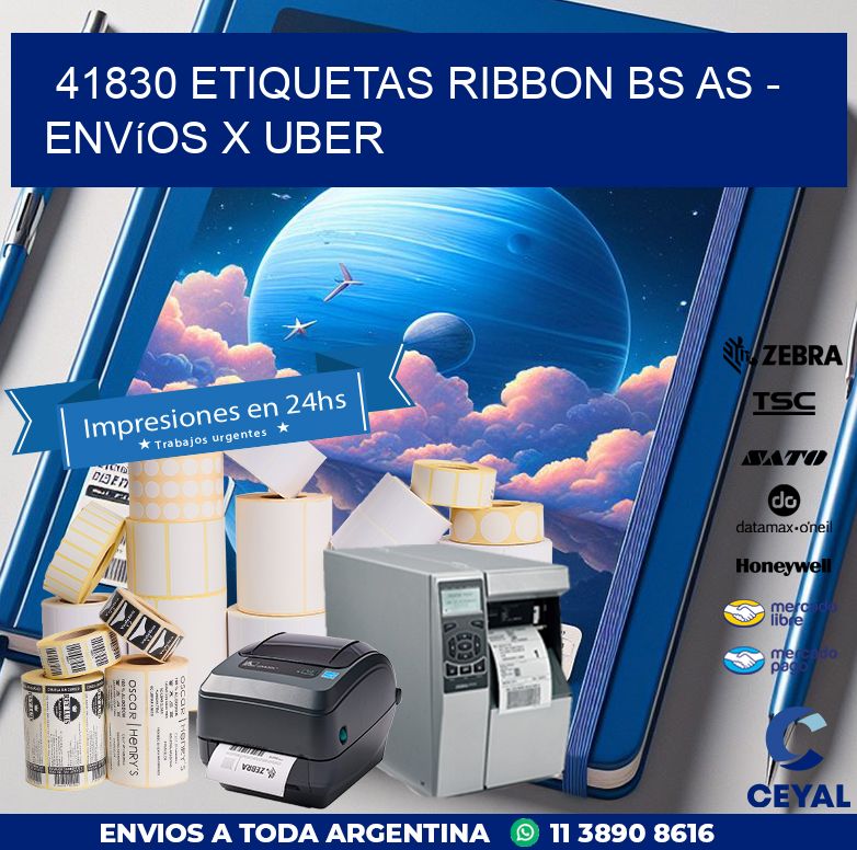 41830 etiquetas ribbon bs as - envíos x uber