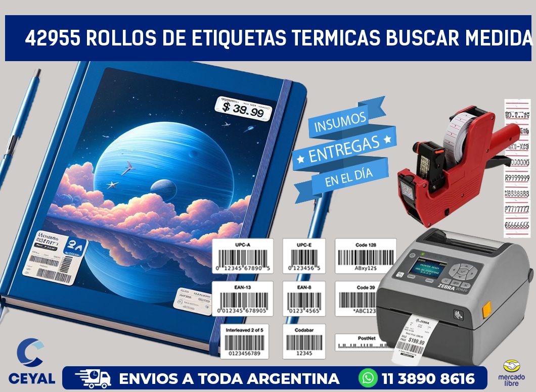 42955 rollos de etiquetas termicas buscar medida