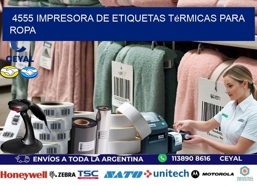 4555 impresora de etiquetas térmicas para ropa