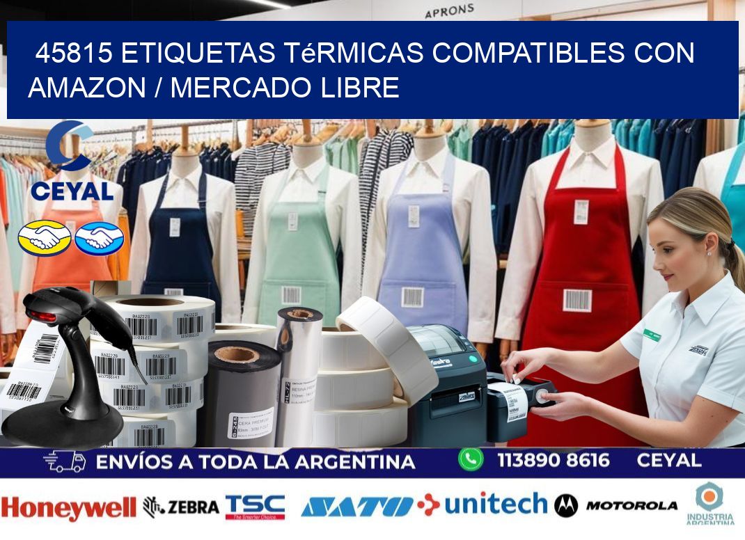 45815 etiquetas térmicas compatibles con Amazon / Mercado Libre