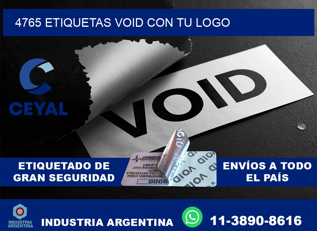 4765 etiquetas void con tu logo