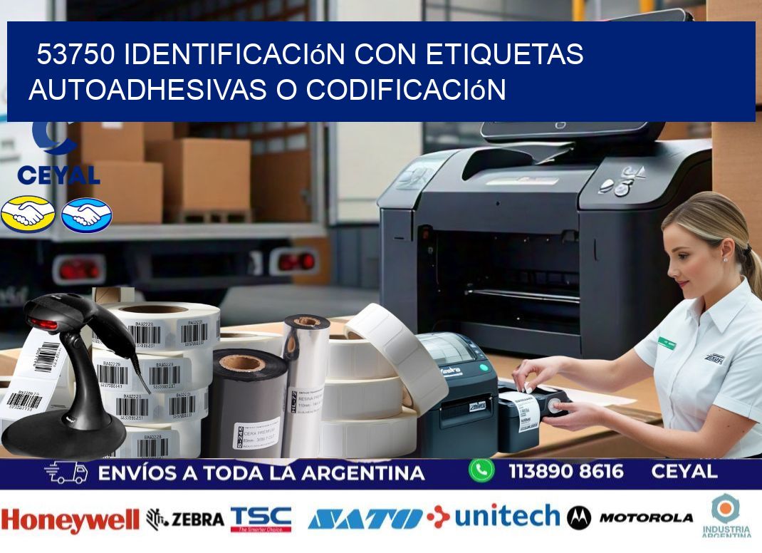 53750 identificación con etiquetas autoadhesivas o codificación