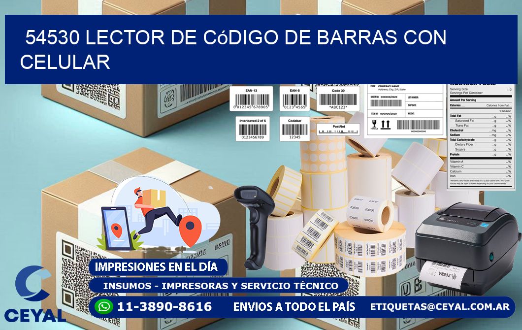 54530 Lector de código de barras con celular